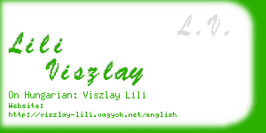 lili viszlay business card